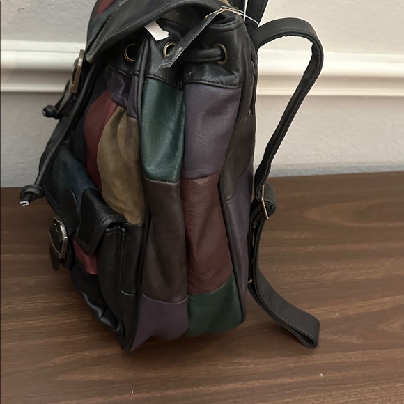 Patchwork Leather Backpack - Picture 4 of 7